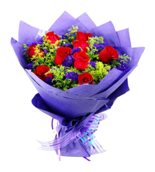 send 12 red roses in bouquet arrangements to davao