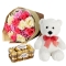 send 1 dozen mixed roses with bear and chocolate to davao