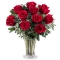 send 10 pcs. red color roses in vase to davao